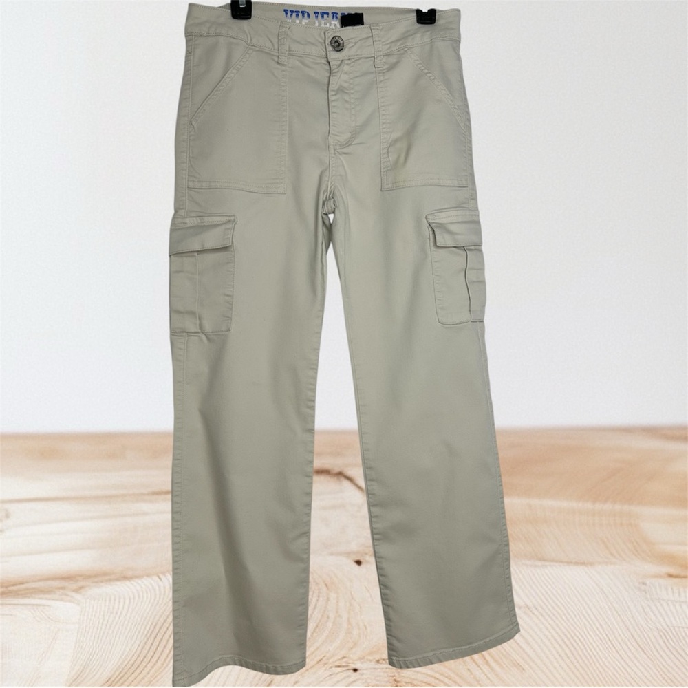 VIP Women's Straight Leg cargo Khaki Jeans with pockets